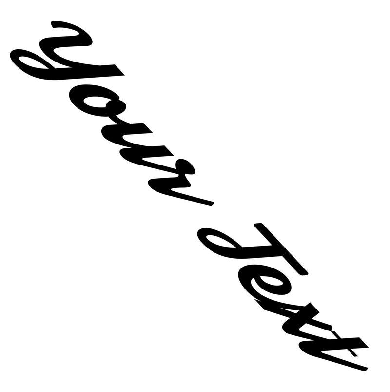 Custom "Classic Script" Hood Decals