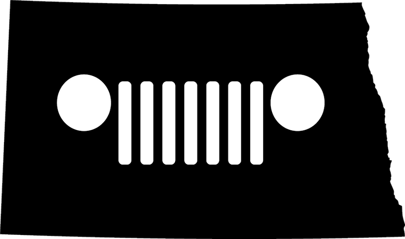North Dakota Grille Decal