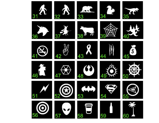 Renegade Easter Eggs Mini Decals for Blank Control Buttons