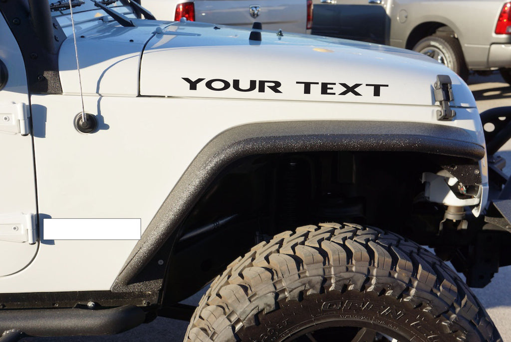 Custom "RUBICON" Style Hood Decals